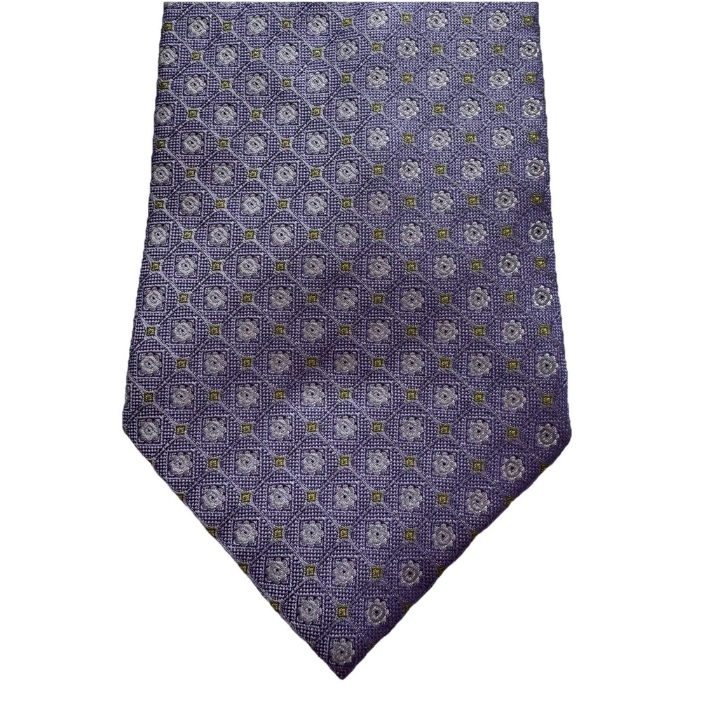 Bencourte Coleccion Purple Lavender Hand Made 100% Silk Men's Neck Tie Floral‎